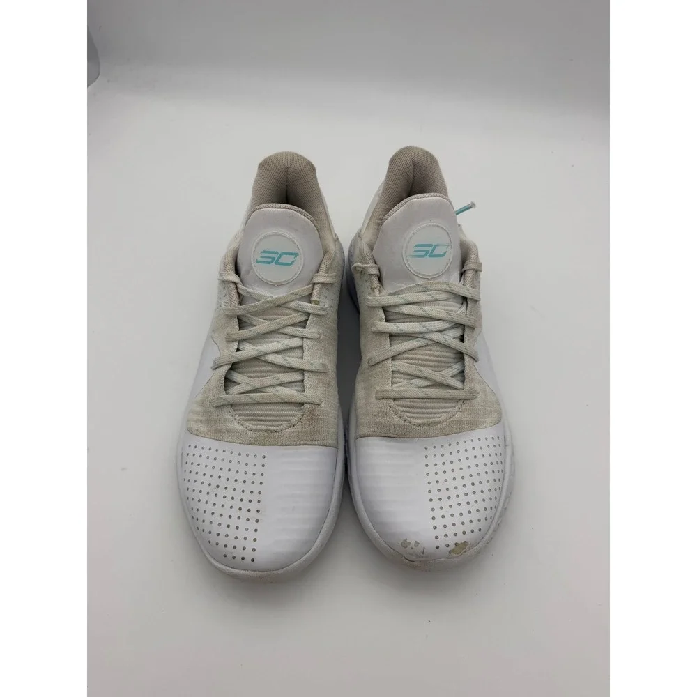Under Armour Curry 3Z7 White Sky Blue Mens Basketball Shoes 3026620-100 9.5